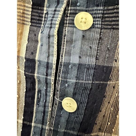 Baxter and wells  Blue Plaid Long Sleeve Button-Down Shirt Size‎ L - Picture 5 of 7